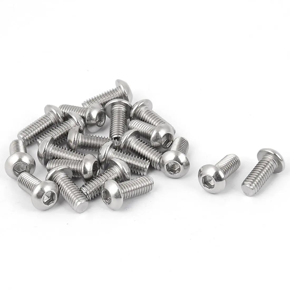 Hex Socket Screw Hexagon Socket Button Head Cap Screw M2 M3 M4 M5 M6 M8 M10 Allen Bolts ISO7380 A2-70 Stainless Steel