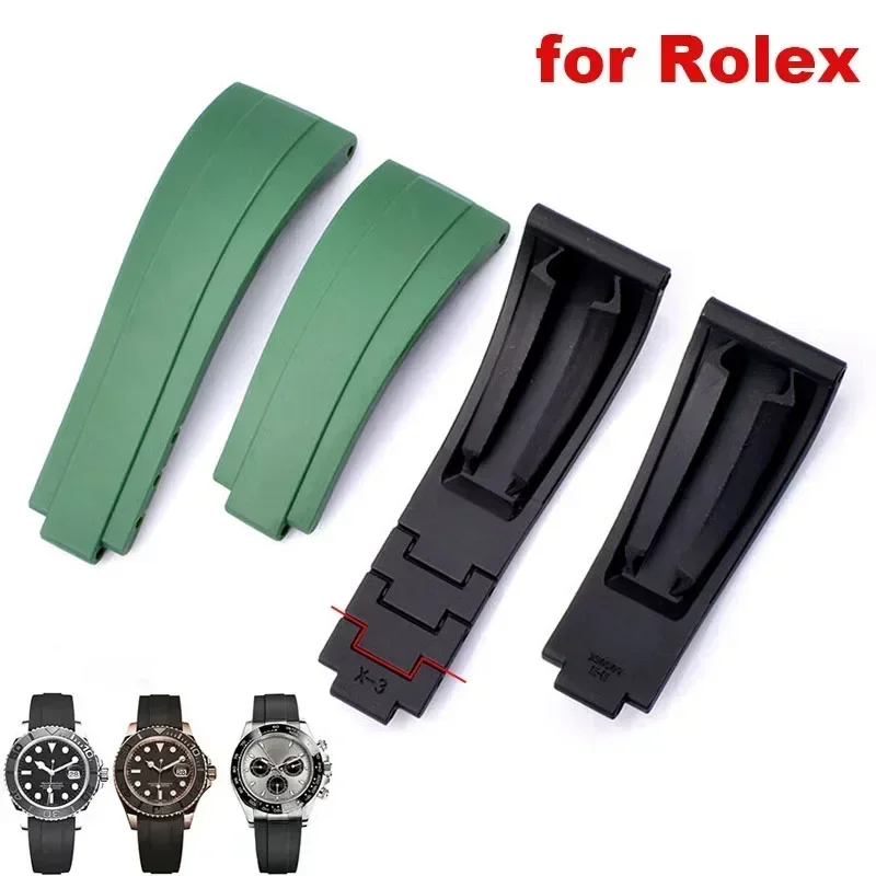 Cinturino In Gomma Da 20Mm Per Cinturino Per Orologio Submariner Per Daytona Submariner Gmt Oysterflex Bracciale Cinturino Impermeabile Subacqueo In S