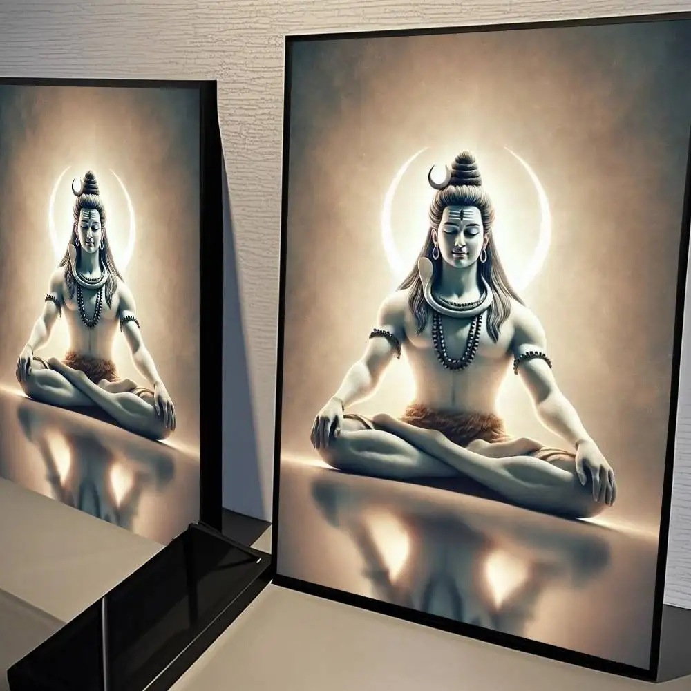 פוסטרים רטרו איכותיים באיכות גבוהה של אנימה של לורד שיבה M-Mahadev Of India לקישוט הבית וחדר קאוואי