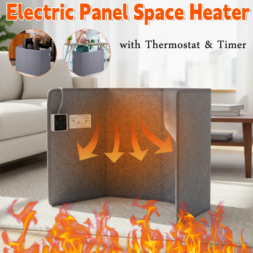 Portable Electric Foot Warmer with Thermostat and Timer
