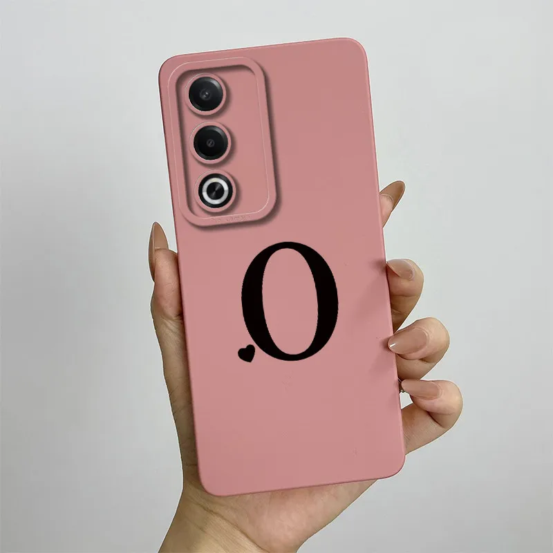 Chic Square Silicone Phone Case with Cute Letters Design