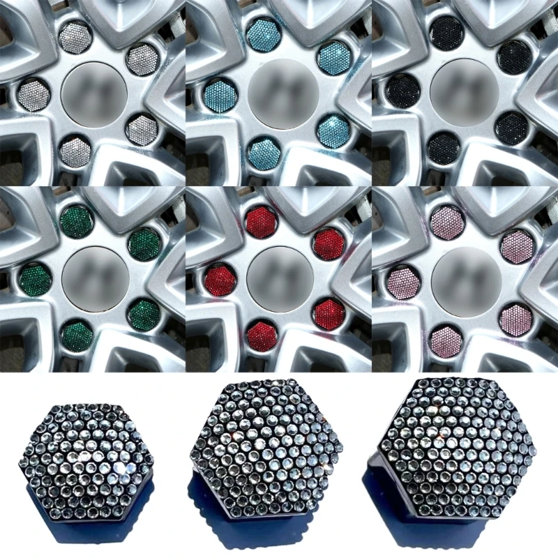 20Pcs Lug Nut Cover Black Flexible Fit 17/19/21mm Car Wheel Caps Universal Protection Covers car wheel caps