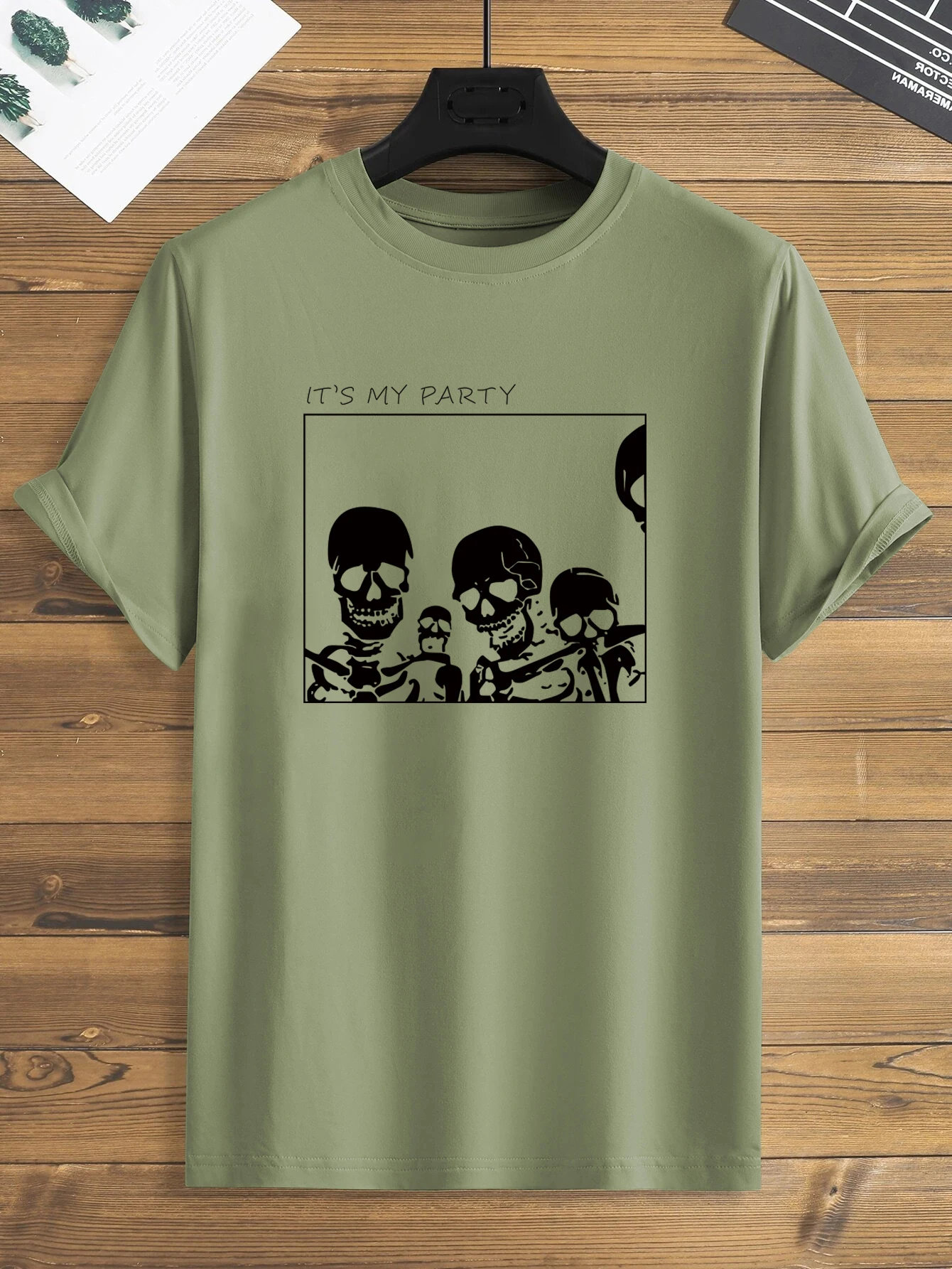 Men's Skull Graphic Loose Casual Short Sleeve Couple T-shirt_voghion.com