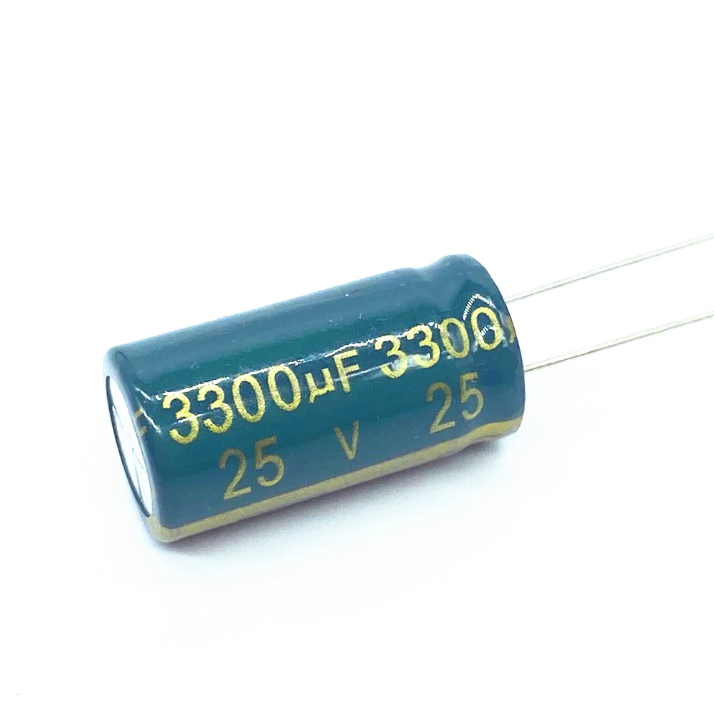 10pcslot25V3300UFLowESRhighfrequencyaluminumelectrolytic