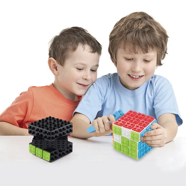 Building Blocks Cube Puzzle Decompression Fidget Toy Magic Cube Intelligence Assembled Puzzle Educational Toy For Children Gift 6