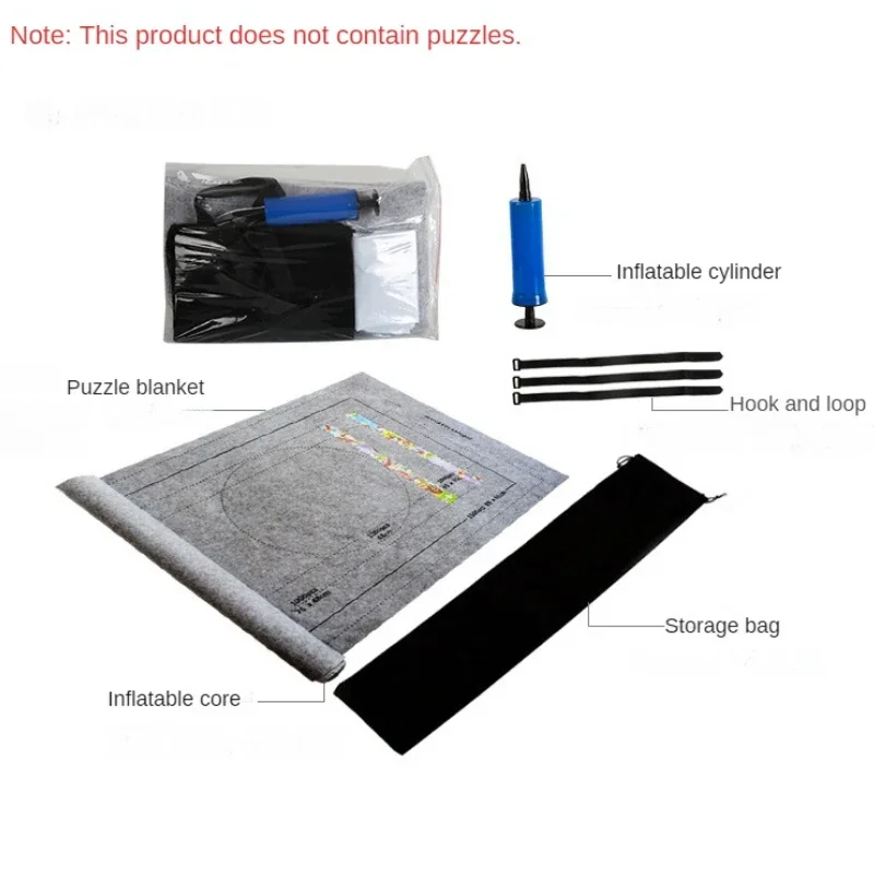 Queta Jigsaw Puzzle Roll Mat per Riporre Fino a 1500 Puzzle (Grigio