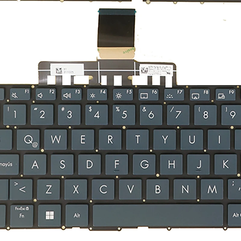 Teclado Retroiluminado para Asus Zenbook Duo 14 Ux482 Ux482ea Ux482eg Ux482ear Ux482egr Ux4100e Ux4000f Azul la Espanhol e Árabe - Imagem 3