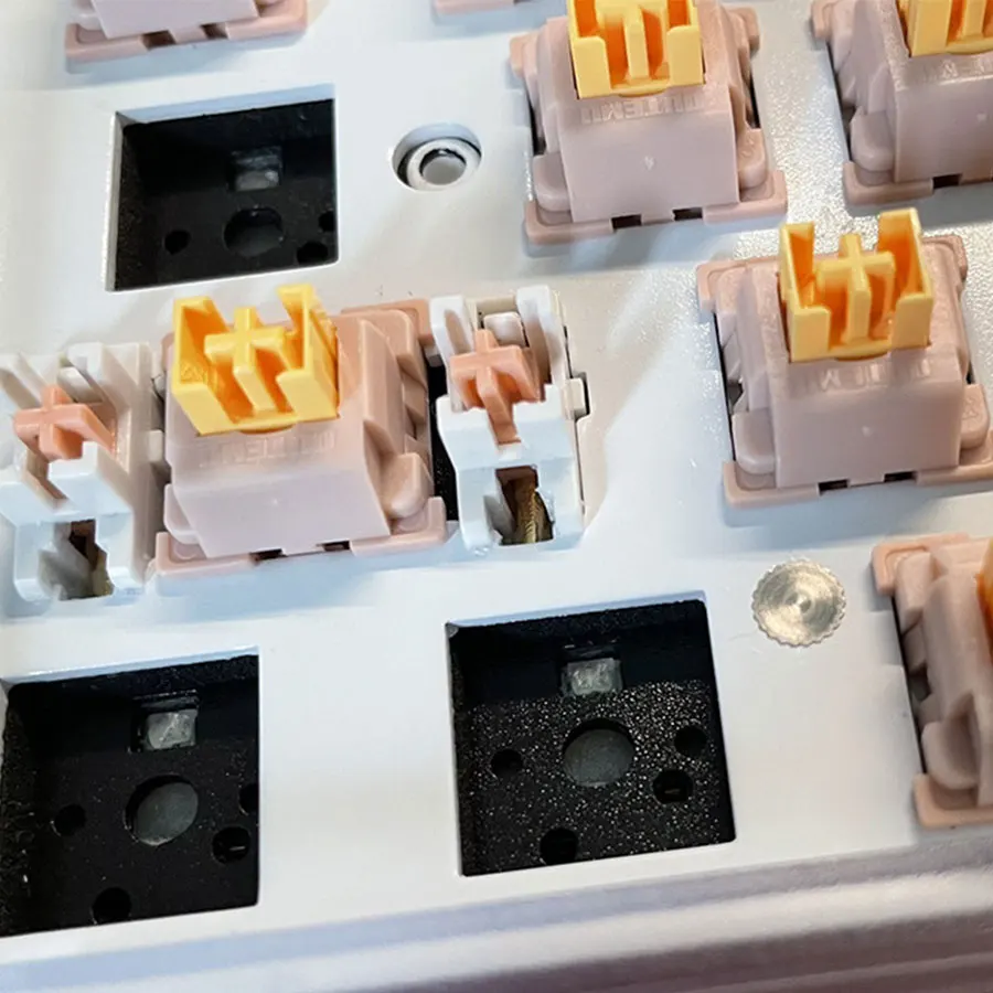 Outemu Silent Peach V2 스위치 Lubed Silent 스위치 V2 기계식 키보드 선형 촉각 5Pin 단락 축 핫 스왑 가능 DIY