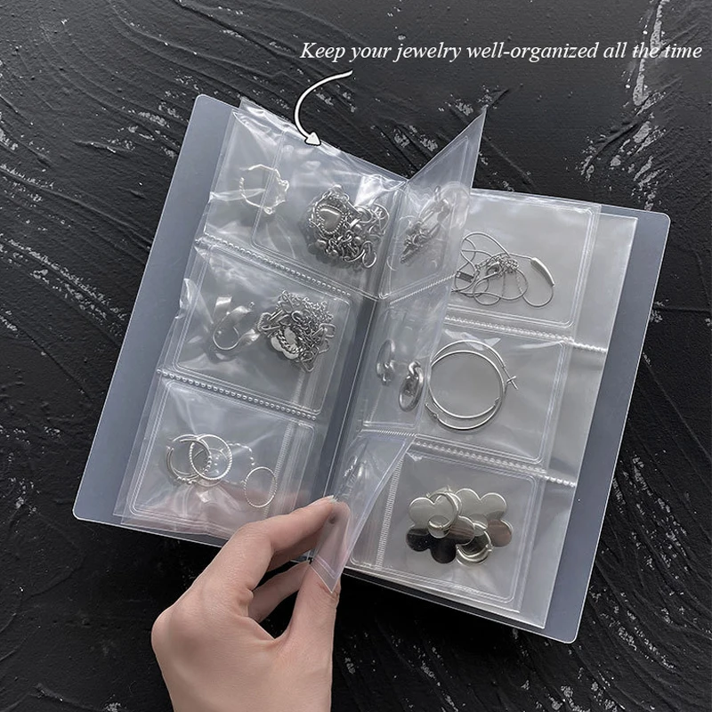 Transparent Jewelry Storage Bag Portable Travel Jewelry Organizer Storage  Book .