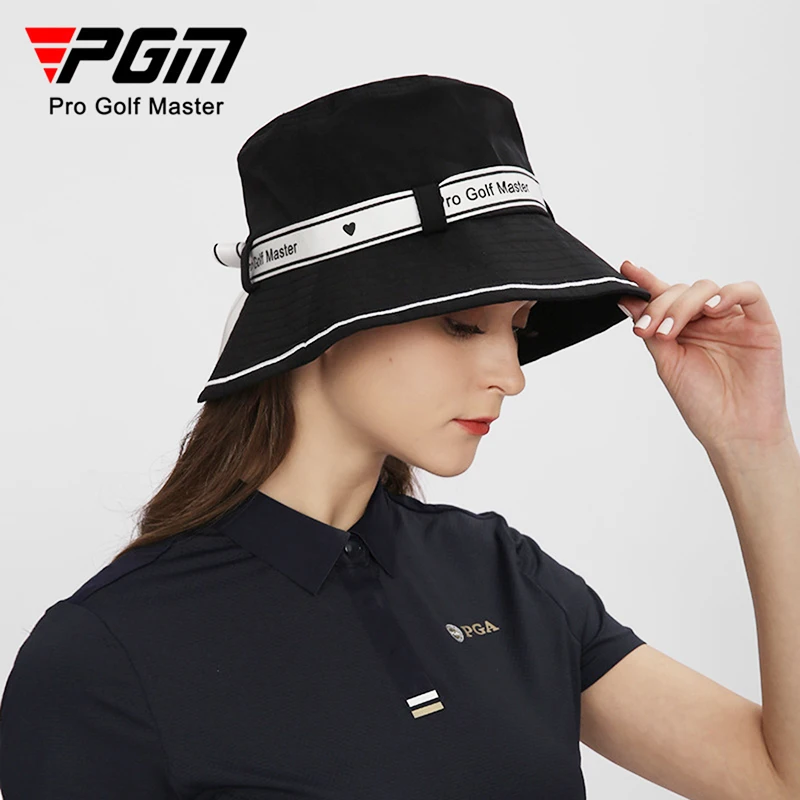 Women's Golf Hat Bow Strap Fisherman Cap Sunshading and Sunscreen