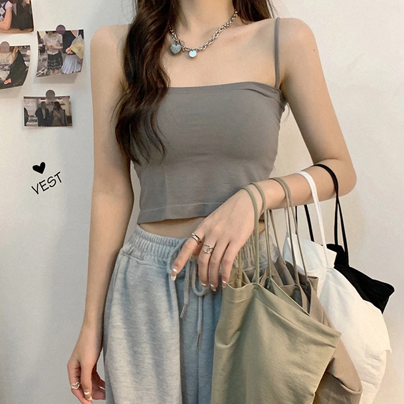 

Топ женские сексуальные бюстгальтеры на бретельках укороченные топы Модный лифчик без косточек бесшовное нижнее белье Топ майка