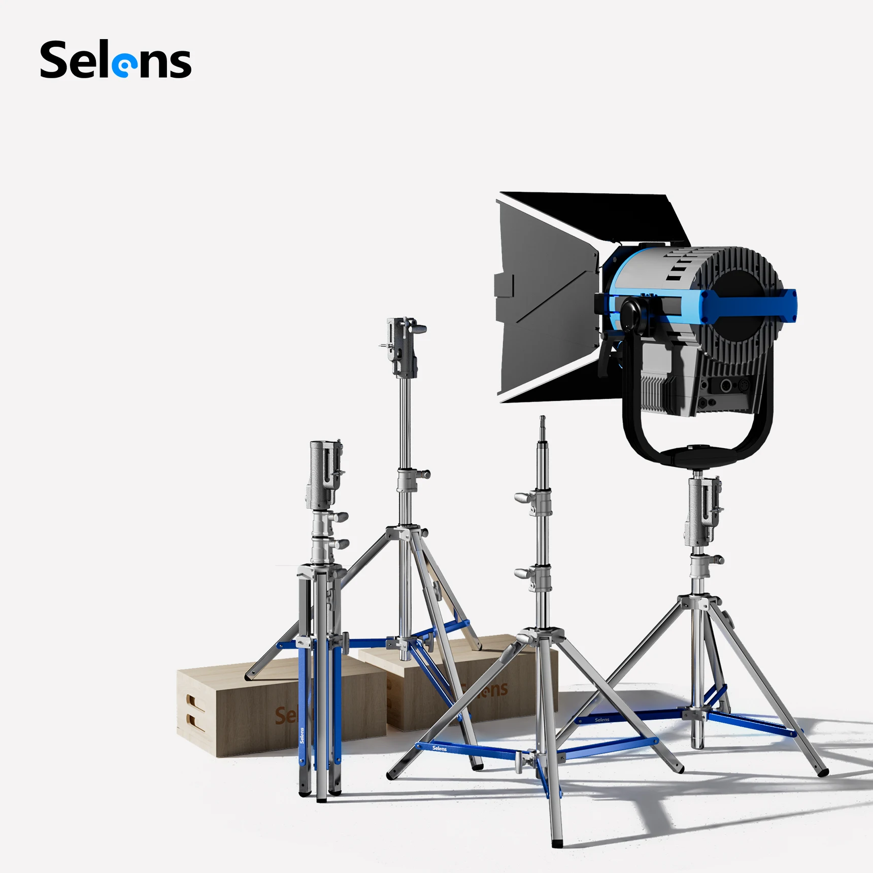 Selens Professional Low Center Of Gravity Heavy Duty Light Stand Treppiede Photo Studio Kit Staffa Accessori Per La Fotografia
