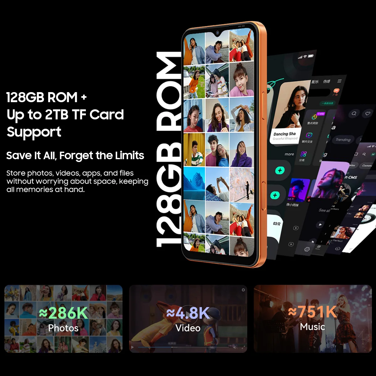 Blackview WAVE 7C Smartphone, 4GB RAM+12GB Virtual RAM 64GB ROM, 6.56" HD+ Display, 5000mAh Big Battery, Android 16, Doke AI 2.0, 1080P Video Recording, Free TPU Protective Case