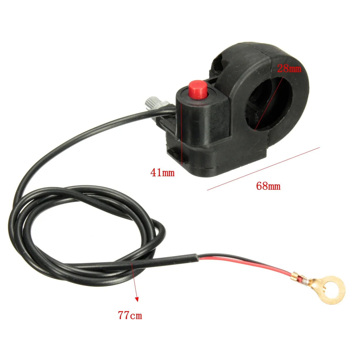 Rubber Twist Throttle Grips with Ignition Switch Cable for Dirt Pit Bike