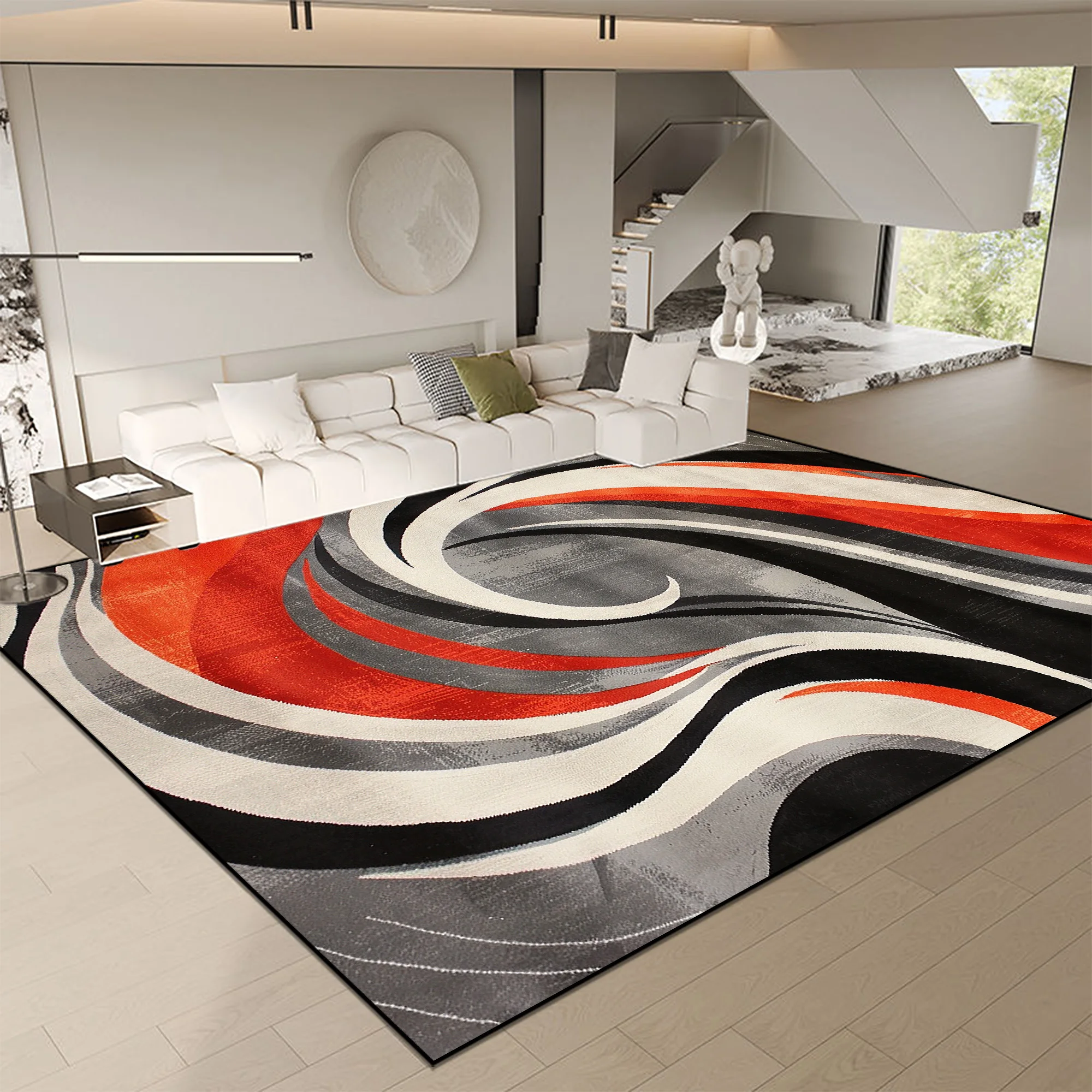 Nordic Abstract Geometry big Size Rugs for Living Room Decoration Light Luxury Anti-slip Floor Mats Home Bedroom Washable Carpet 3