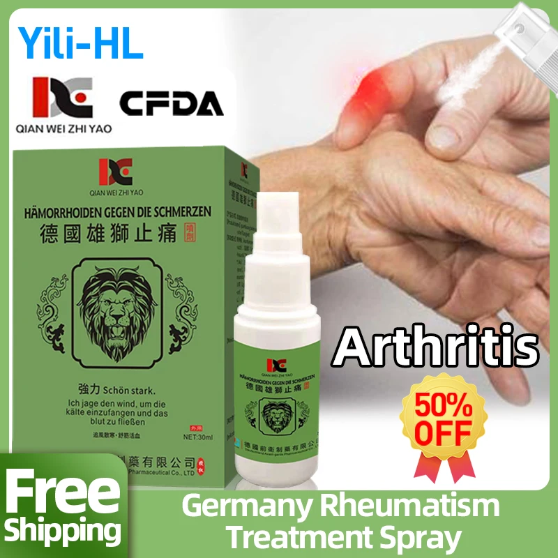 

Rheumatism Pain Treatment Medicine Lion Spray Rheumatoid Arthritis Relief Patch Knee Joint Germany Medication 30ml/box