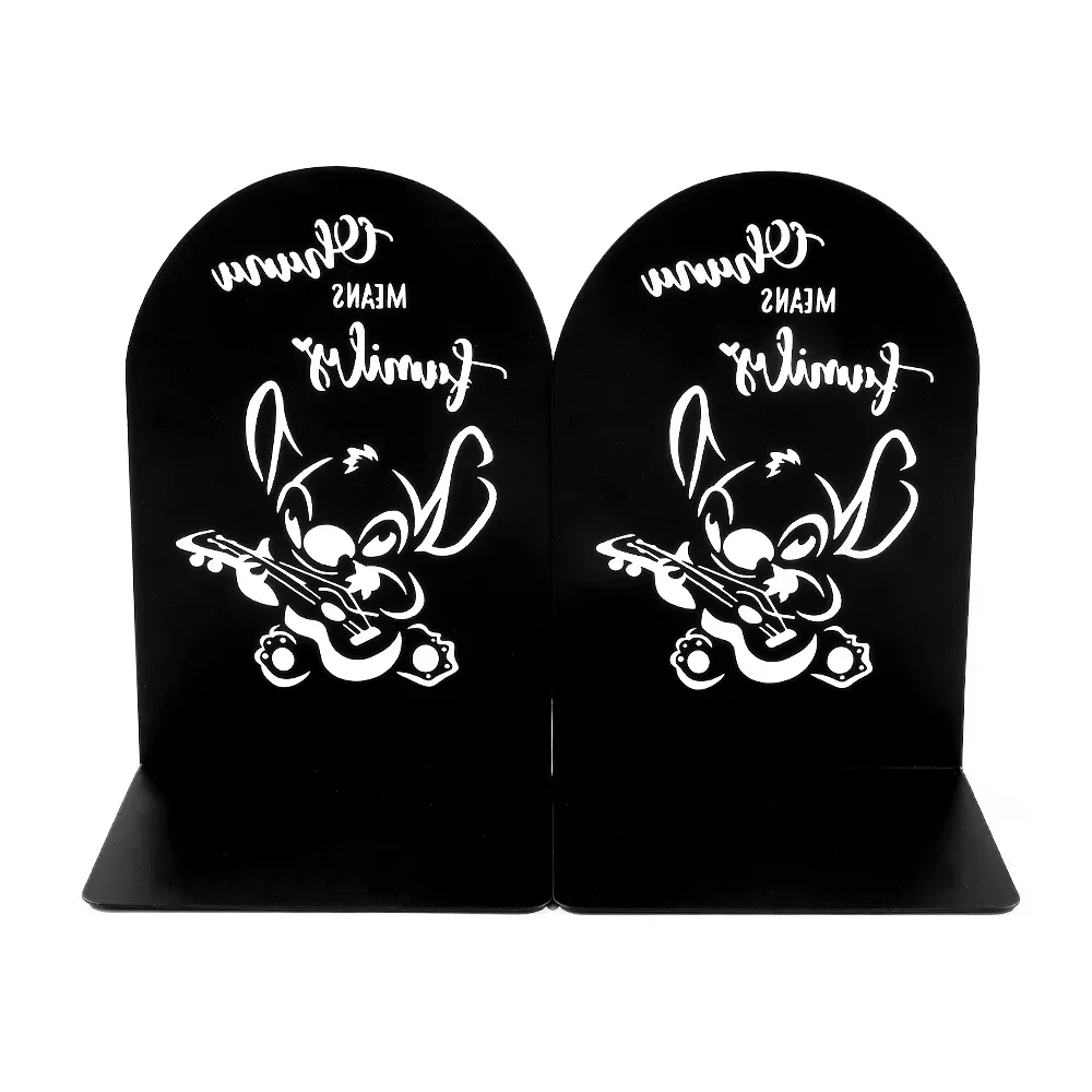 Ohana Means Family Hollow Bookends Cute Office School Cartoon Desktop Decorate Book Hold