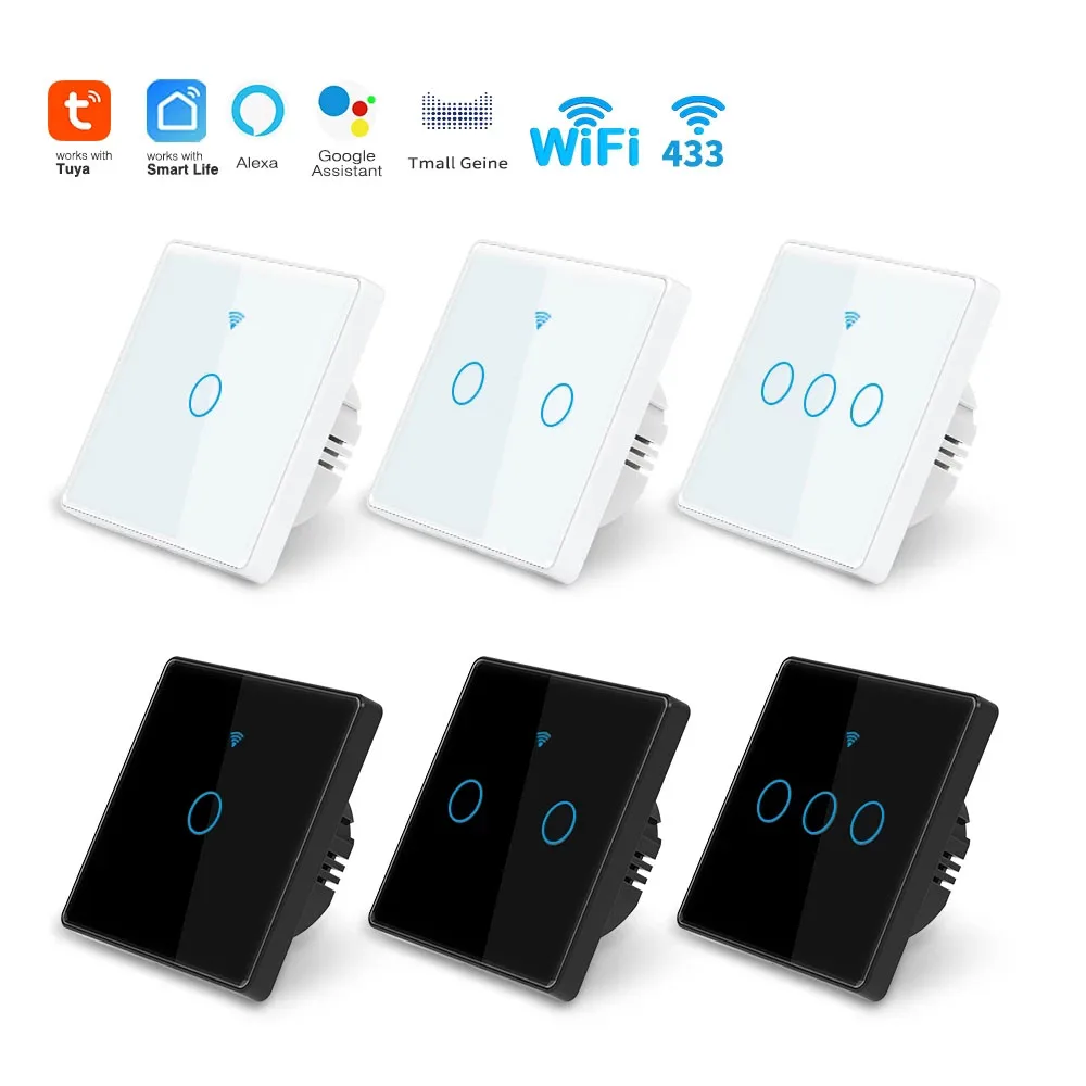 

Выключатель настенный сенсорный Универсальный с поддержкой Wi-Fi и пультом ДУ