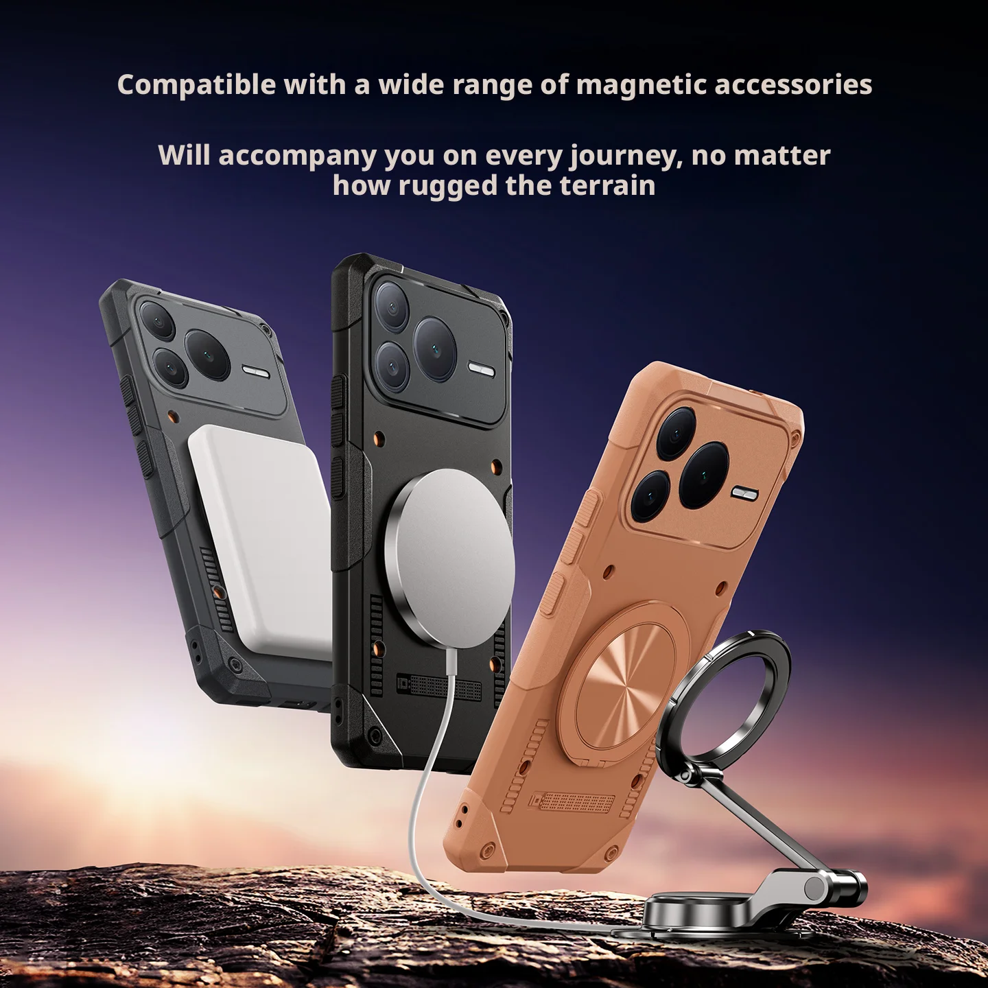 360° Rotatable Stand Case with Built-in Airbag and Military-Grade Drop Protection