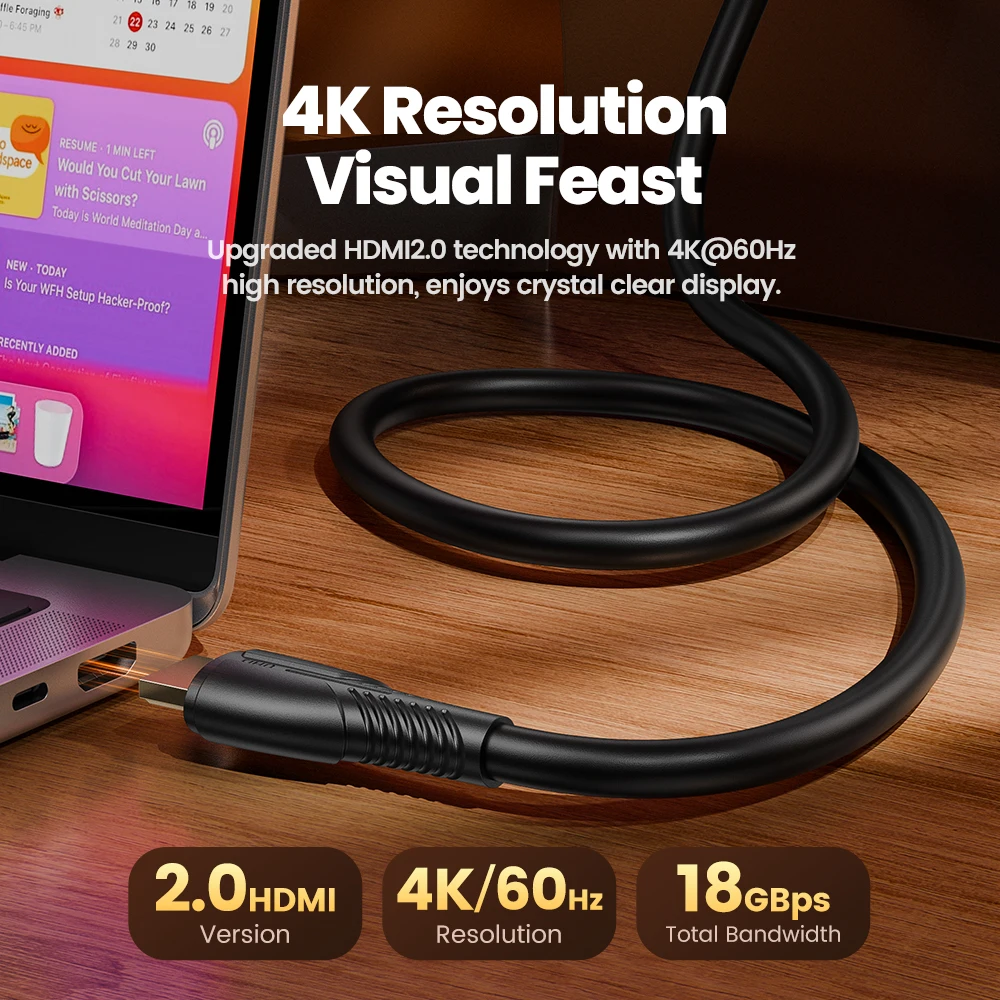 Toocki Ʈ PC Ϳ HDMI ȣȯ ̺, TV ڽ PS5 PS4 2.0 3D ־,  HDMI ȣȯ ڵ, 4K 60Hz