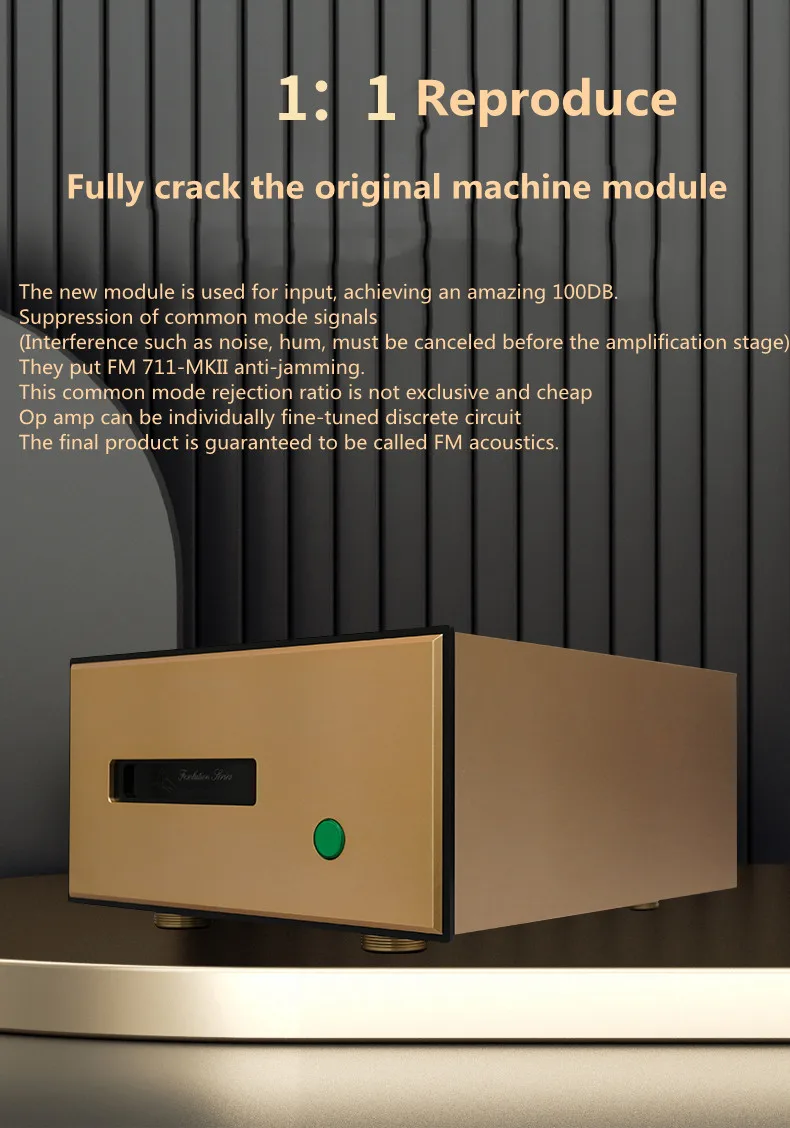 

2 шт. вдохновляются известными швейцарскими FM711MK2 высокомощными сдвоенными одноканальными сбалансированными вставками для задней сцены