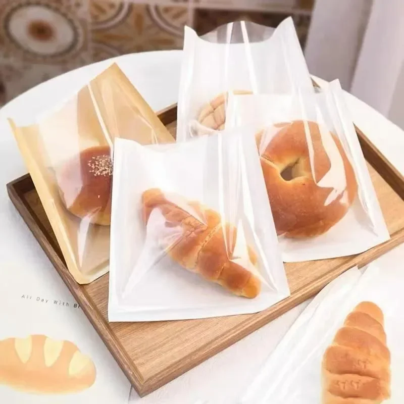 50/100PCS Öl Beweis Papier Taschen Einweg Lebensmittel Verpackung Taschen Brot Toast Cookies Verpackung Hochzeit Geburtstag Party Dekoration – Detail 3