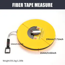 Durable Long Fiberglass Measuring Tape - Precision Measurement Tools (Available in 20m, 30m, 50m, 100m) (1pc 50M)