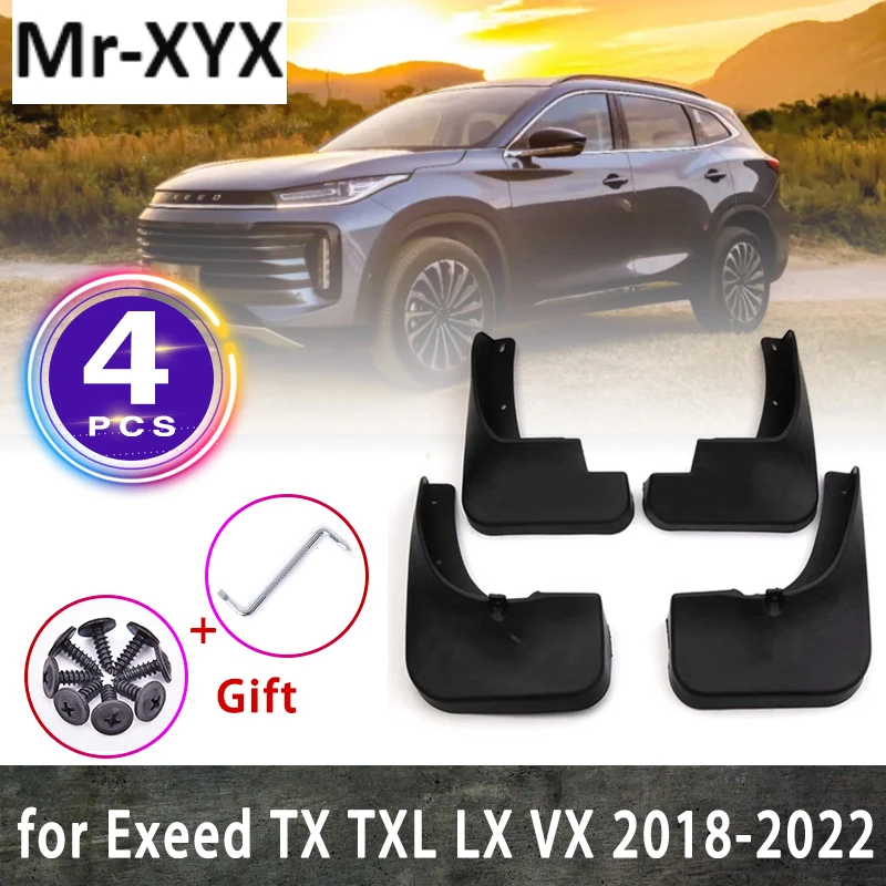 

for Chery Exeed TX TXL 2022 2021 VX LX 2020 2019 2018 Mud Flaps Splash Mudguards Rear Fender Guard Car Styling Parts