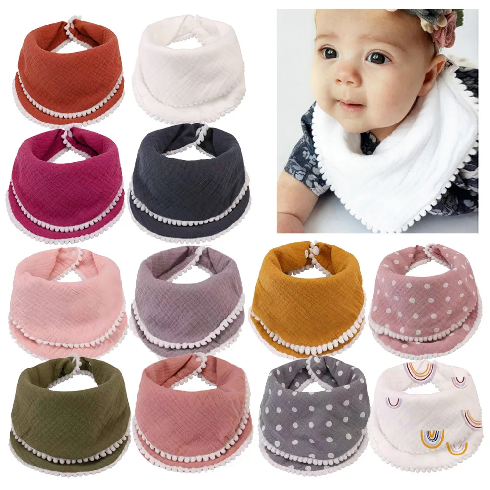 Korean Style Baby Feeding Drool laciness Bib Infants Lace Saliva Towel Soft Cotton Burp Cloth For Newborn Toddler baby feeding drool bib saliva towel soft crepe 360 degree rotation burp cloth collar decoration scarf for newborn toddler gifts