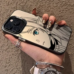 Minimal Line Art Couple Phone Case - Frieren & Himmel Design - GalaxyS 23 (1)