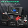 HTRC 35A 12V-24V Battery Charger LCD Display for ATV Truck Lithium/LiFePO4/Lead-Acid/AGM Battery Pulse Repair Charger Maintainer 5