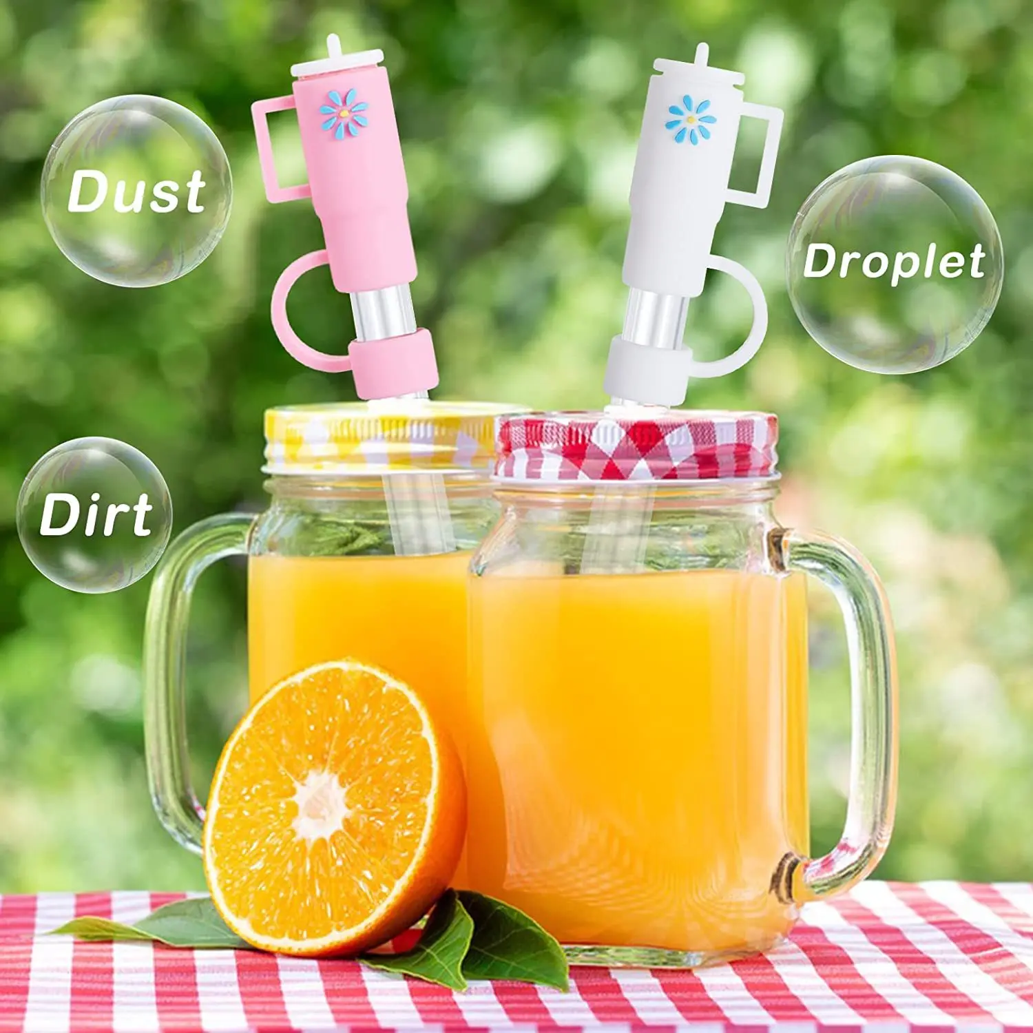 2pcs Straw Covers Cap Silicone Reusable Cup Shaped Straw Toppers Straw Plug  For Stanley 30 & 40 Oz Tumbler Cute Cup Accessory - Water Bottle & Cup  Accessories - AliExpress