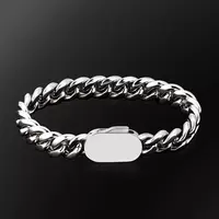 Bracelet en acier inoxydable plaqué or 18 carats pour hommes, Miami Curb, Cuban, JOLink, Fermoir, Hip Hop, Bijoux, 6mm-12mm 5