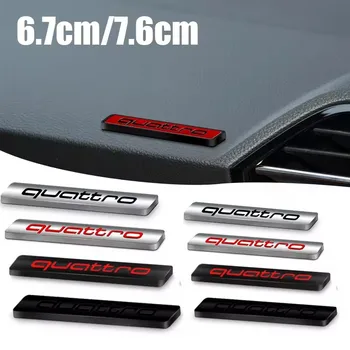 Emblema 3D in Metallo QUATTRO, Adesivo Decorativo per Auto, Accessori per Quattro, per Audi Sline TT Q2 Q3 Q5 Q7 Q8 A3 A4 A5 A6 A7 R8