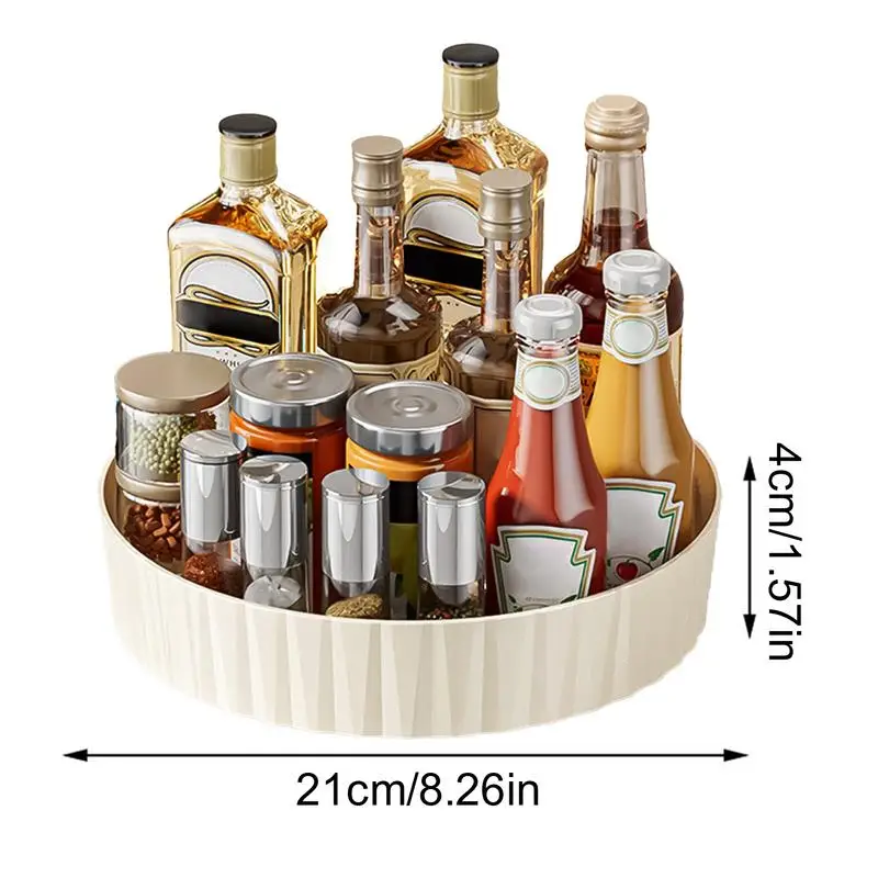 Fridge Organizer Rotating Tray 360 Degree Spinning Refrigerator Round Shelf Condiment Storage Racks For Cabinet Dining Table 6
