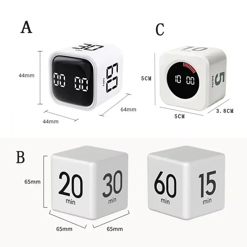 SULVGO Timer Pomodoro digale a cubo, timer di produttivà, timer da