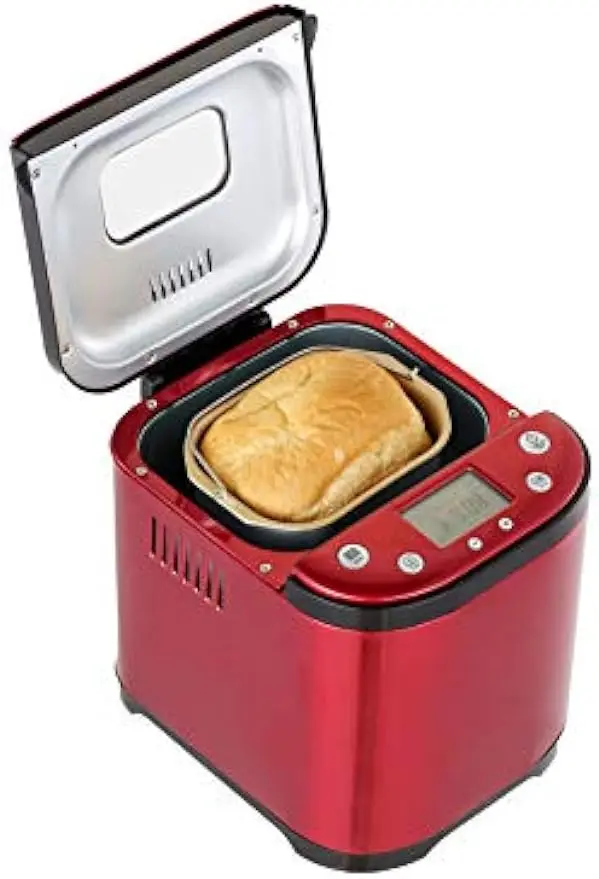 Bread Maker Machine with Nonstick Bowl, Bread Hook, Measuring Cup & Spoon. 15-in-1, Gluten-Free Bread, Cake& Yogurt 4