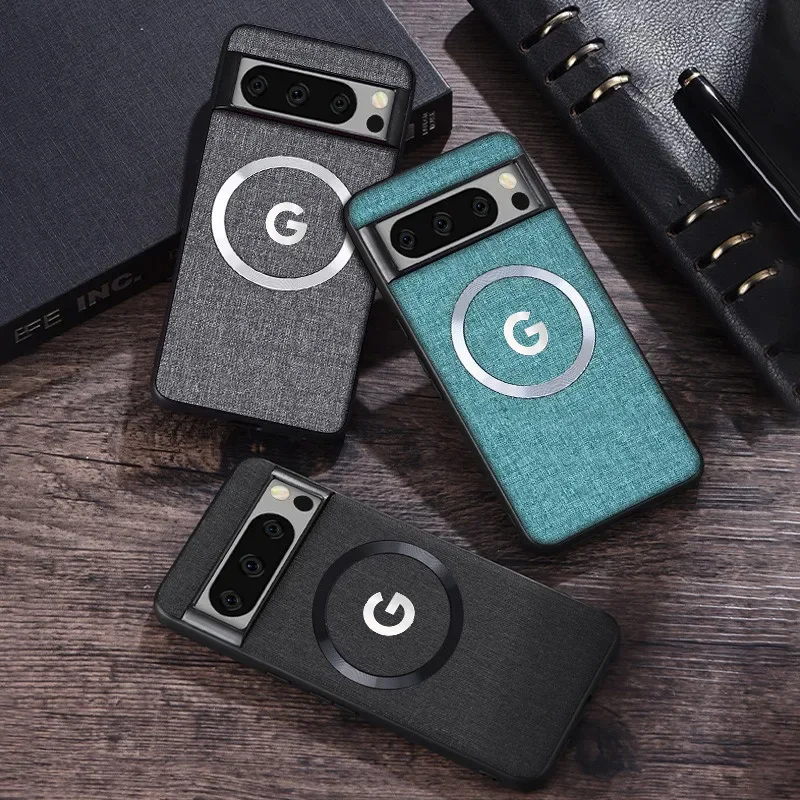 Premium Fabric Cloth Magnetic Charging Phone Case Cover