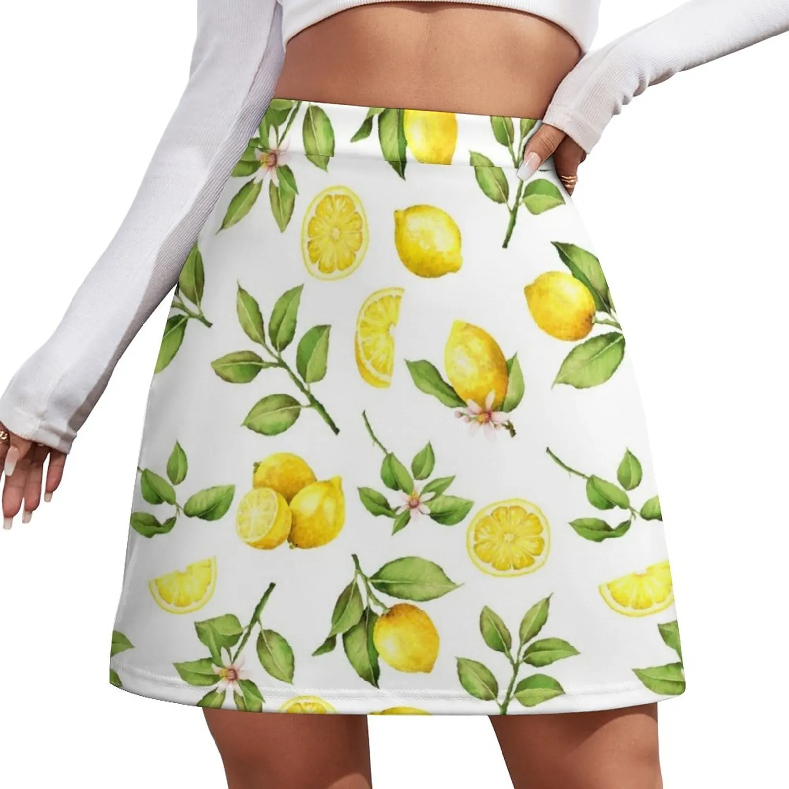 

Summer Lemons Mini Skirt Clothing shorts 90s aesthetic skirts