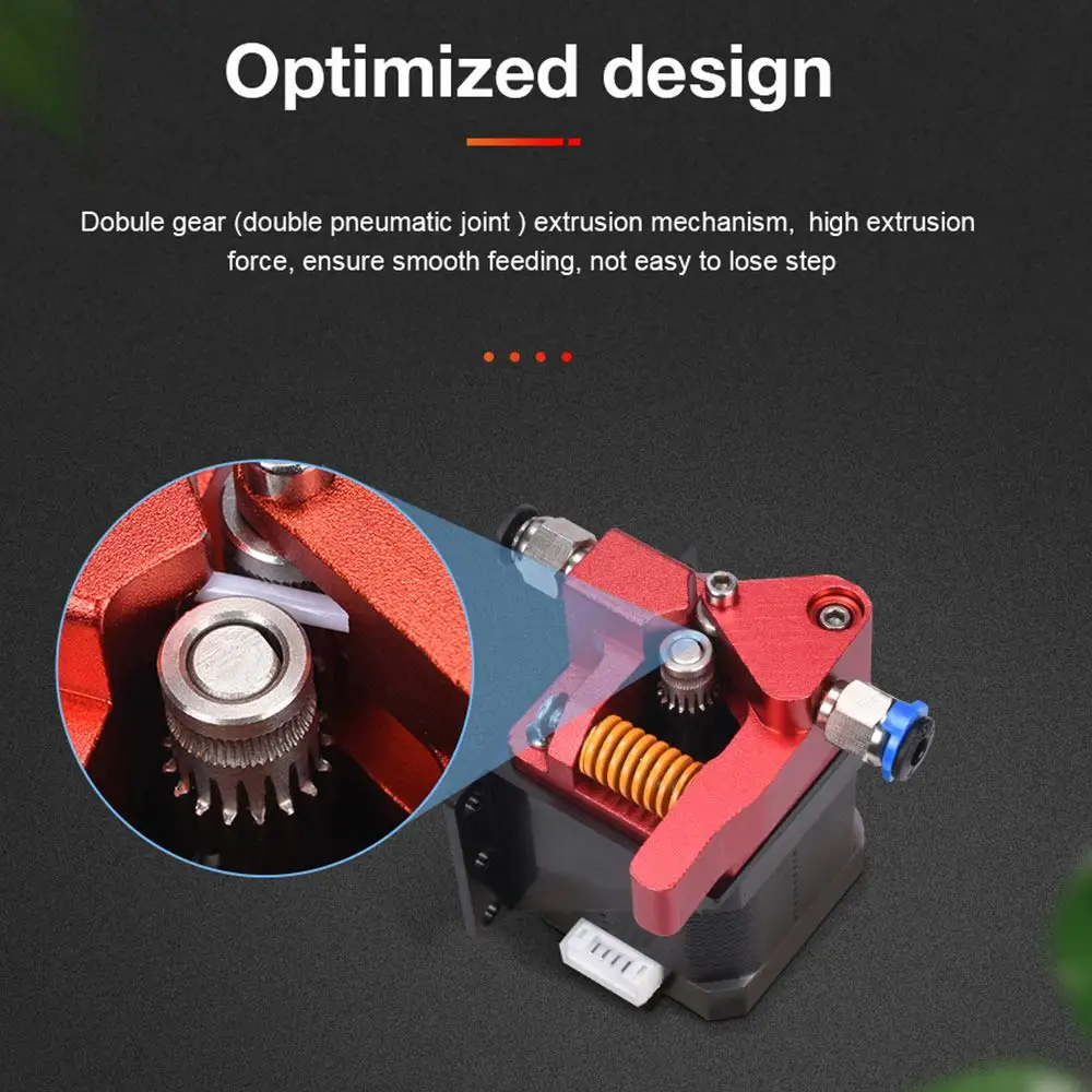 Kit Extrusora de Engrenagem Dupla com Duas Anilhas Alimentador de Metal Drive Atualização de Impressora 3d Creality Ender v2 Proender Neo Cr10 - Imagem 6