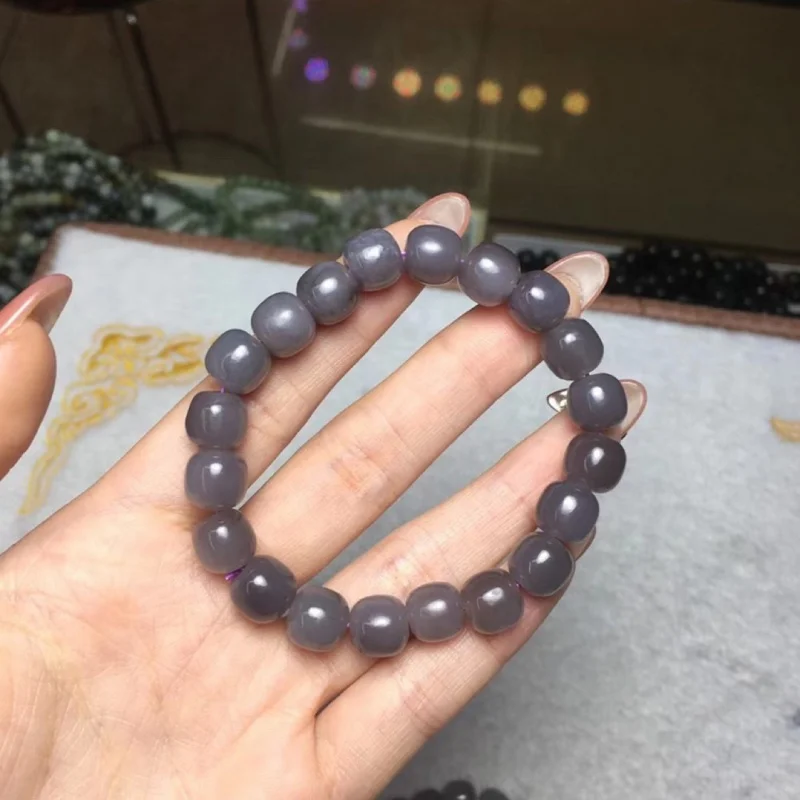 

Beads Hetian Jade Smokey Violet Material Diy Single Ring Bracelet Warm