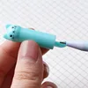 6pcs/set cat neutral erasable pen cute wagging tail cat hot erasable pen eraser student stationery 0.5mm Black blue ink pen 6