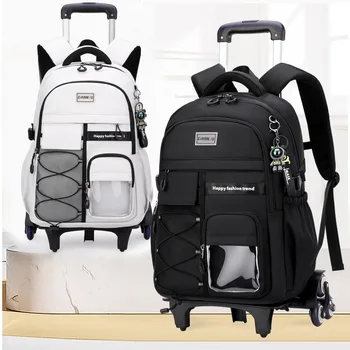 Rolling Backpack for teenager Boys Bookbags with Wheels Trolley School Bag for Teens Elementary Wheeled schoolbag Mochilas 1