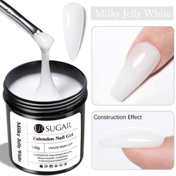 UR SUGAR 150g Quick - Drying Nude Pink Rose Red Gel Nail Polish (Milky Jelly White)