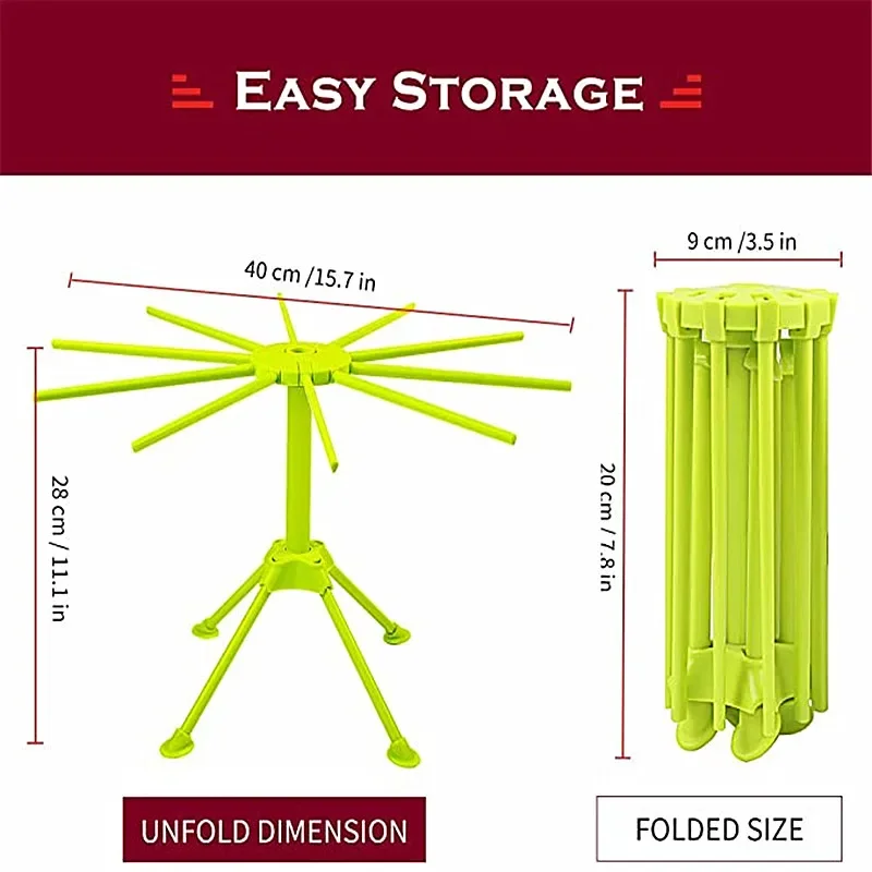 Pasta Drying Rack Spaghetti Dryer Stand Noodles Drying Holder Hanging Collapsible