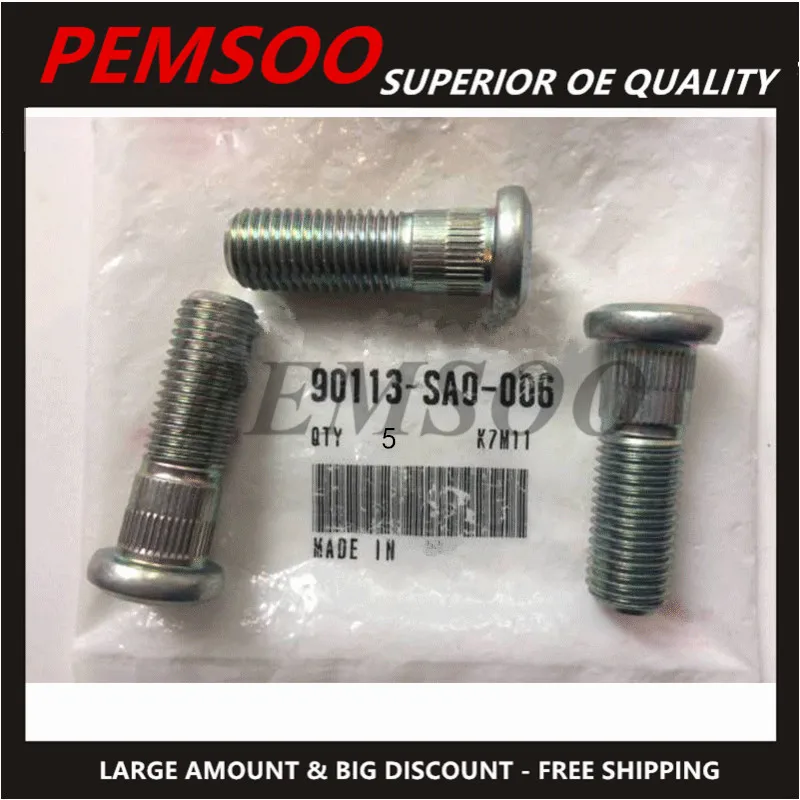 90113 SA0 006 5x 고품질 휠 스터드 90113SA0006 90113 SA0 006 Honda Civic Accord ...
