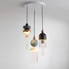 Nordic Modern Glass Pendant Lamp Bedroom Bedside Living Room Dining Room Kitchen Bar Led Light Island Platform Lighting Hanging 5