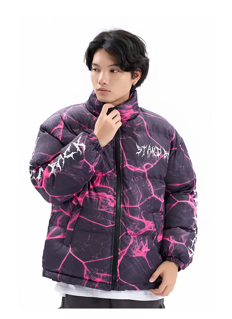 parkas japonês harajuku oversized casaco outwear unisex gola streetwearjaqueta