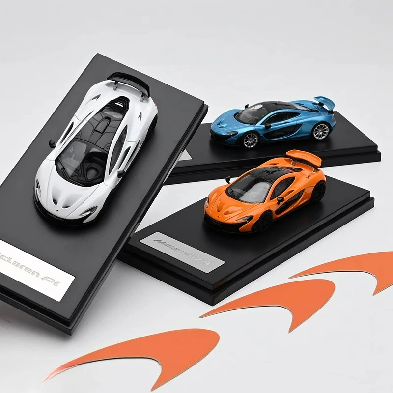 LCD 다이캐스트 1/64 스케일 Mclaren 합금 자동차 모델 Mclaren P1 Supercar 놀이 차량 소년을위한 장난감 오리지널 박스