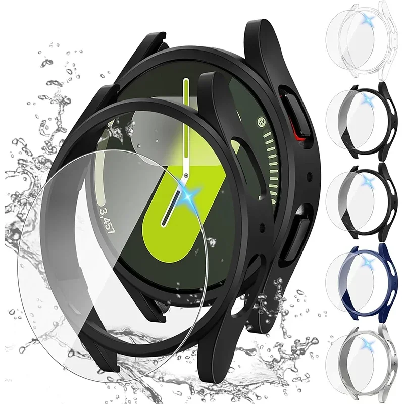 Dual Pack Protective Case and Strap with Tempered Glass and PC Bumper